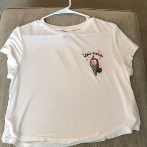 Women’s white “unicone” tee shirt